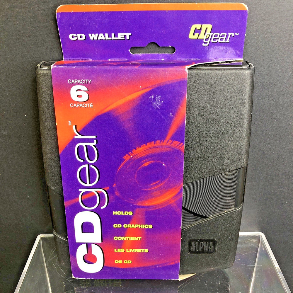 CD gear CD Waller Holder 6 CDs / Graphics Black Plastic Made In USA
